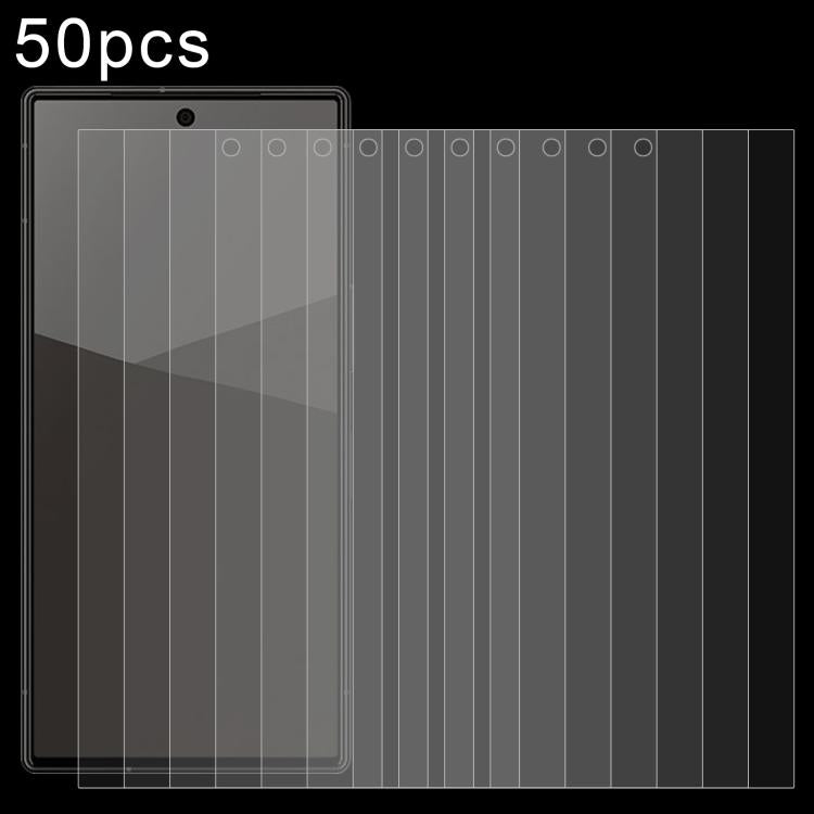 50個一賣 0.26mm 9H 2.5D 半屏鋼化玻璃保護膜, For Sharp Aquos Sense10, For Sharp Basio Active2, For Sharp Aquos wish5, For Sharp Basio Active3, For Sharp Aquos Sense9 Plus, For Sharp Aquos Sense9, For Sharp Aquos Wish4, For Sharp Aquos R9, For Sharp Basio Active