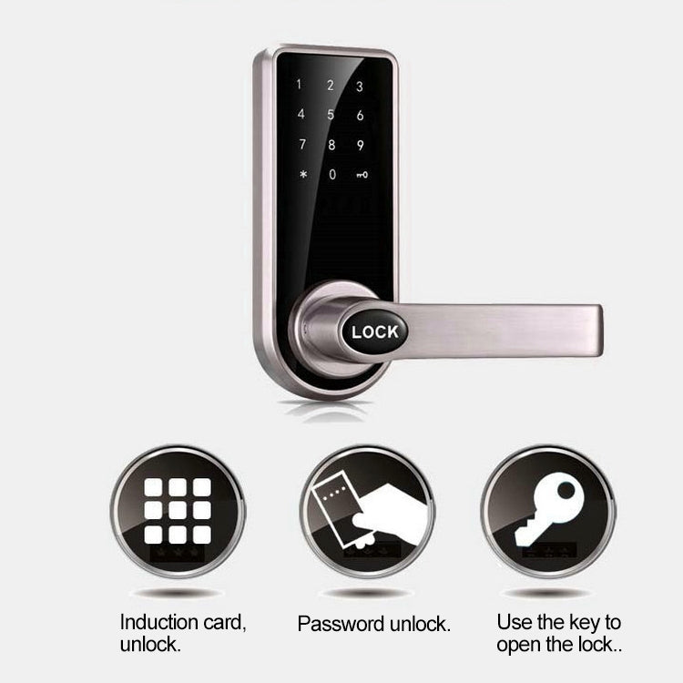 OS8818 鋅合金刷卡鑰匙開鎖电子密碼鎖 室內門密碼門鎖
