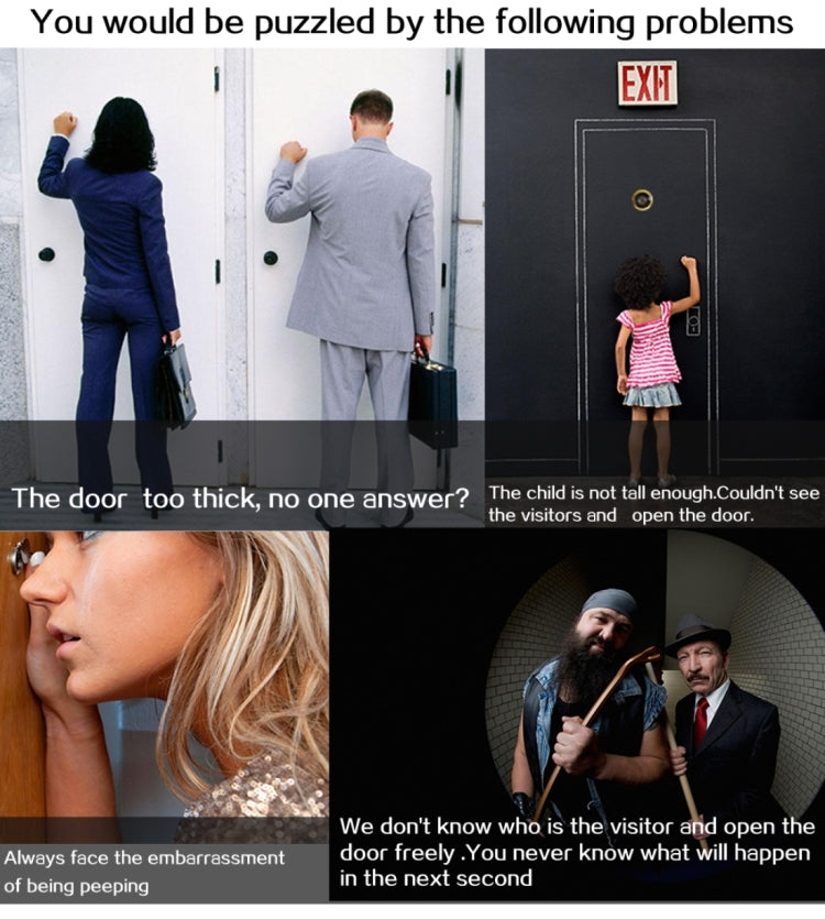 YB-43CH 4.3 inch Screen 1.0MP Security Camera Door Peephole with One-key to Watch Function