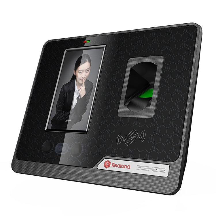 Realand G505 4.3寸觸摸彩屏 人臉指紋刷卡考勤機 WiFi異地遠程考勤機