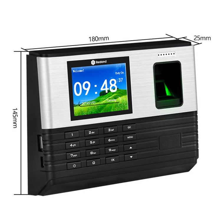 Realand AL355+指紋考勤機帶2.8英寸彩屏&ID卡功能&WiFi&門禁功能