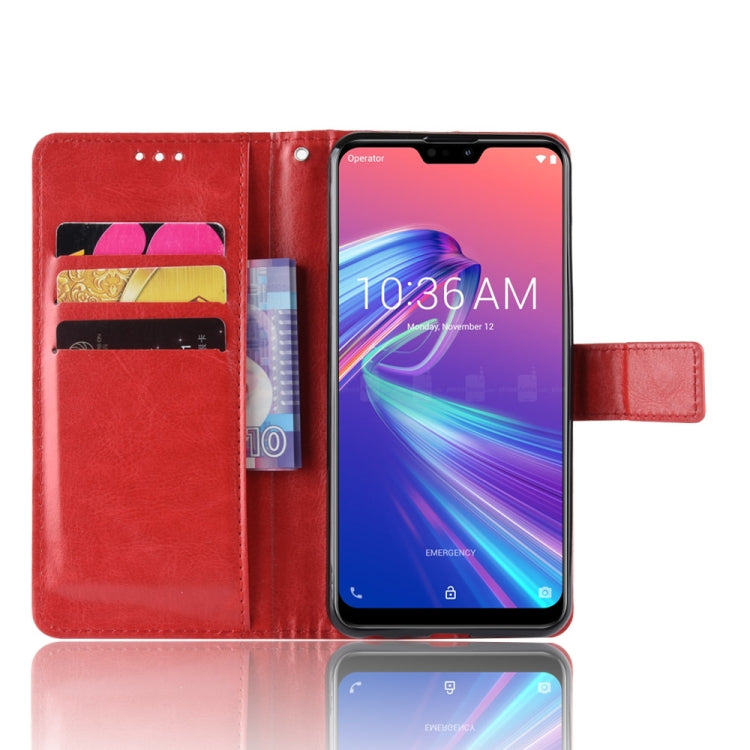 適用於華碩 Zenfone Max Plus  ZB634KL / Zenfone Max Shot ZB634KL 瘋馬紋左右開皮套 帶支架&卡槽&錢包&手繩