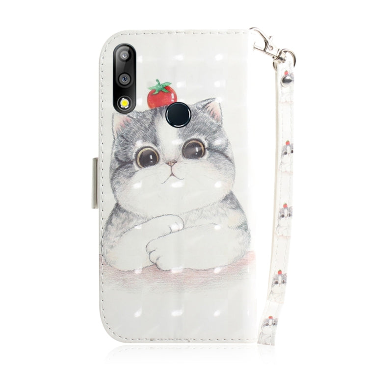 適用於華碩 Zenfone Max Pro  ZB631KL 3D彩繪萌貓圖案左右開皮套 帶支架&卡槽&錢包