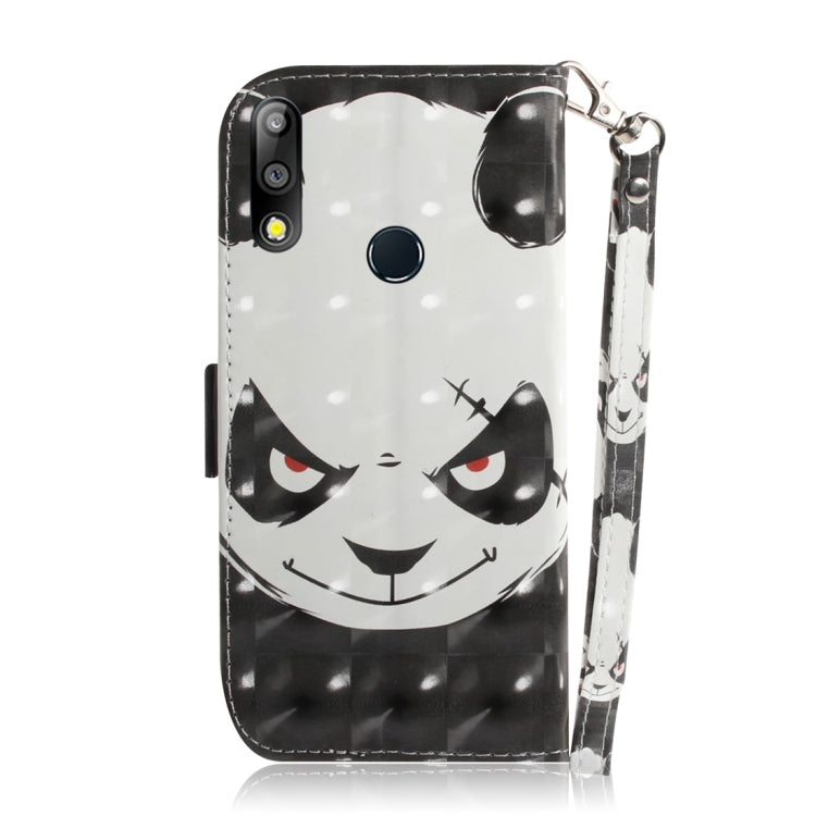 適用於華碩 Zenfone Max Pro  ZB631KL 3D彩繪憤怒熊圖案左右開皮套 帶支架&卡槽&錢包