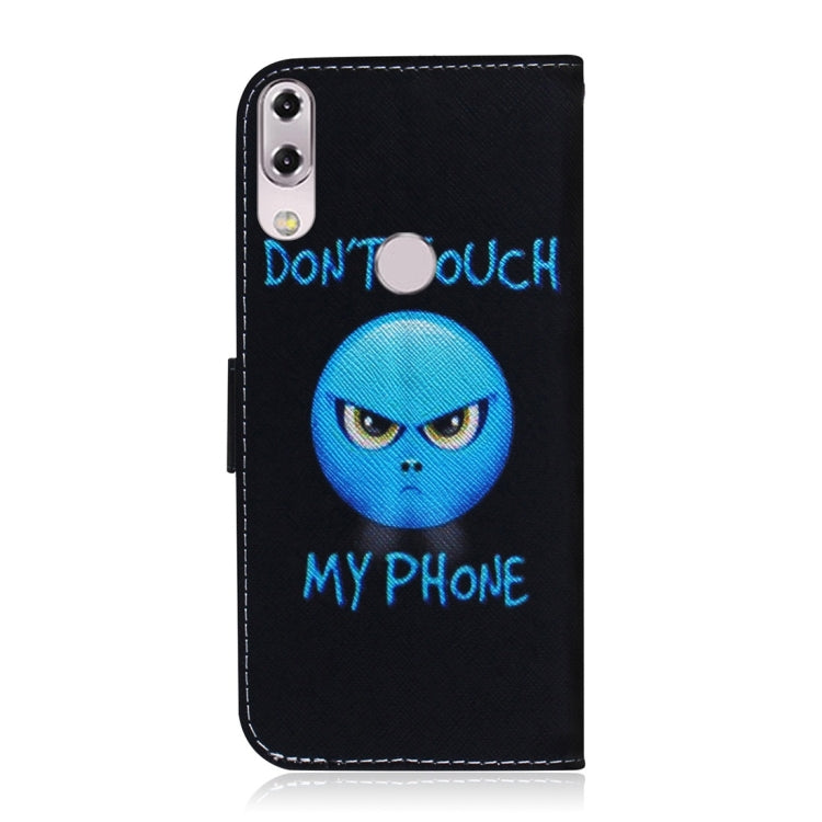 適用於華碩 Zenfone 5z ZS620KL / Zenfone 5 ZE620KL 憤怒圖案 彩繪左右開皮套，帶支架&卡槽&錢包