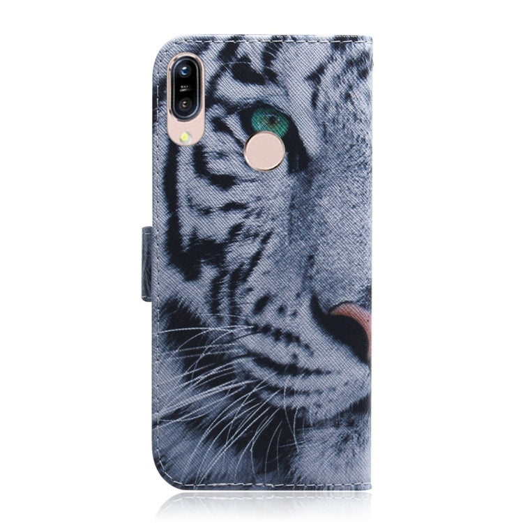 適用於華碩 Zenfone Max  ZB555KL 老虎圖案 彩繪左右開皮套，帶支架&卡槽&錢包