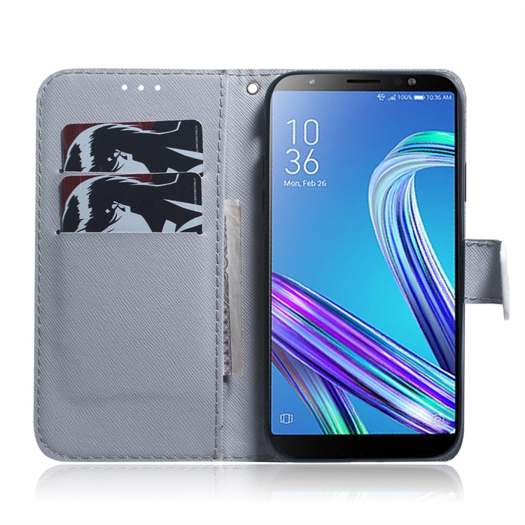 適用於華碩 Zenfone Max  ZB555KL 獅子圖案 彩繪左右開皮套，帶支架&卡槽&錢包