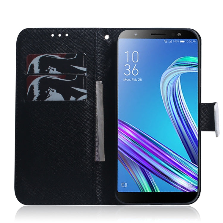 適用於華碩 Zenfone Max  ZB555KL 熊貓圖案 彩繪左右開皮套，帶支架&卡槽&錢包