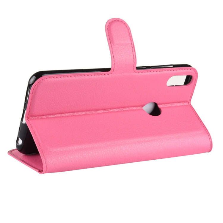 適用於華碩 Zenfone Max Pro  ZB601KL 荔枝紋左右開皮套 帶錢包&支架&卡槽