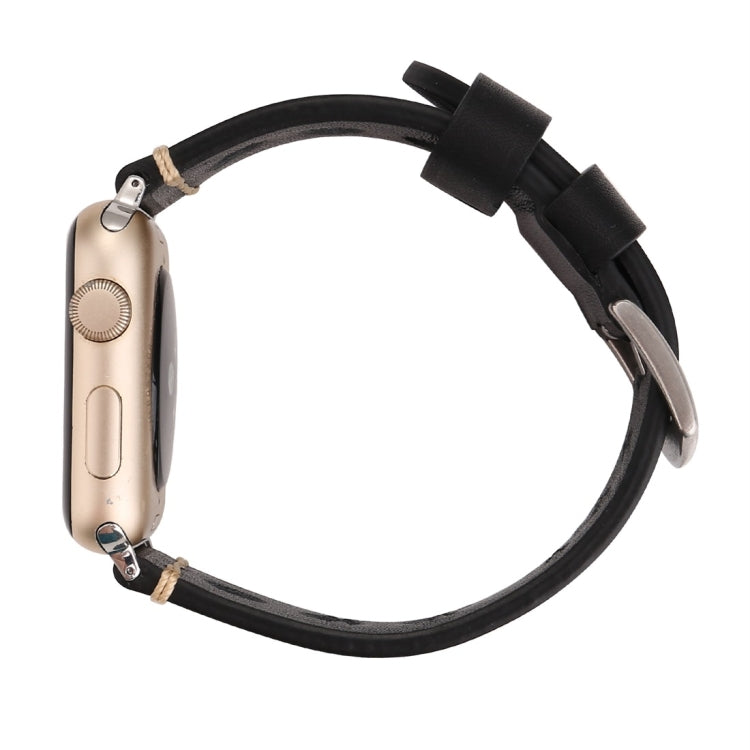 適用於Apple Watch Series 7 45mm / 6 & SE & 5 & 4 44mm / 42mm 3 & 2 & 1通用 復古洞洞皮錶帶