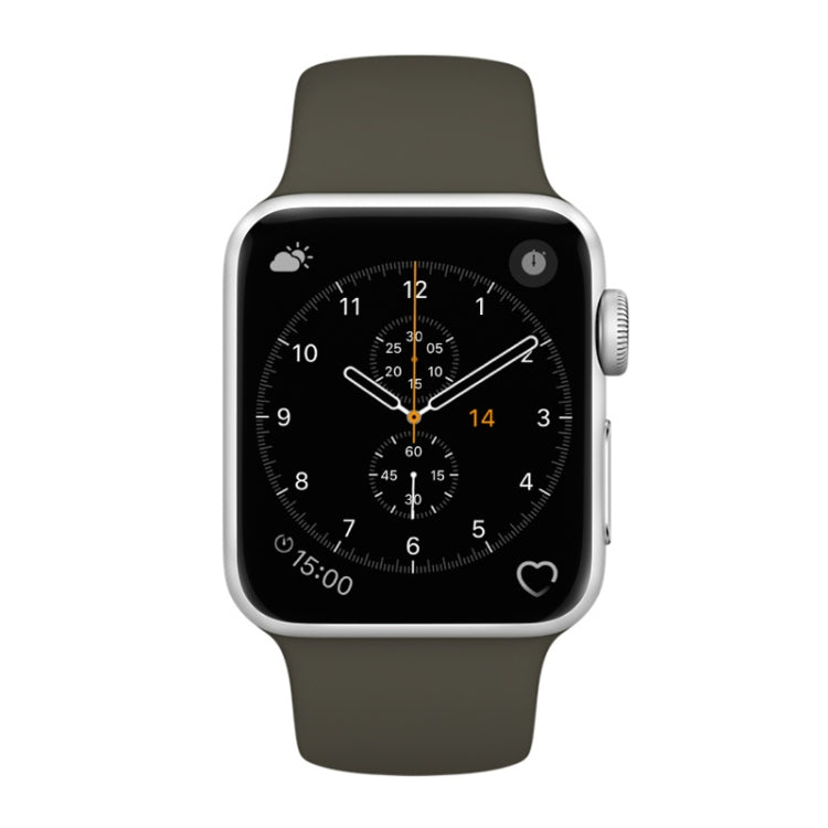 Apple Watch 38mm三代二代一代通用 時尚簡約風 硅膠錶帶