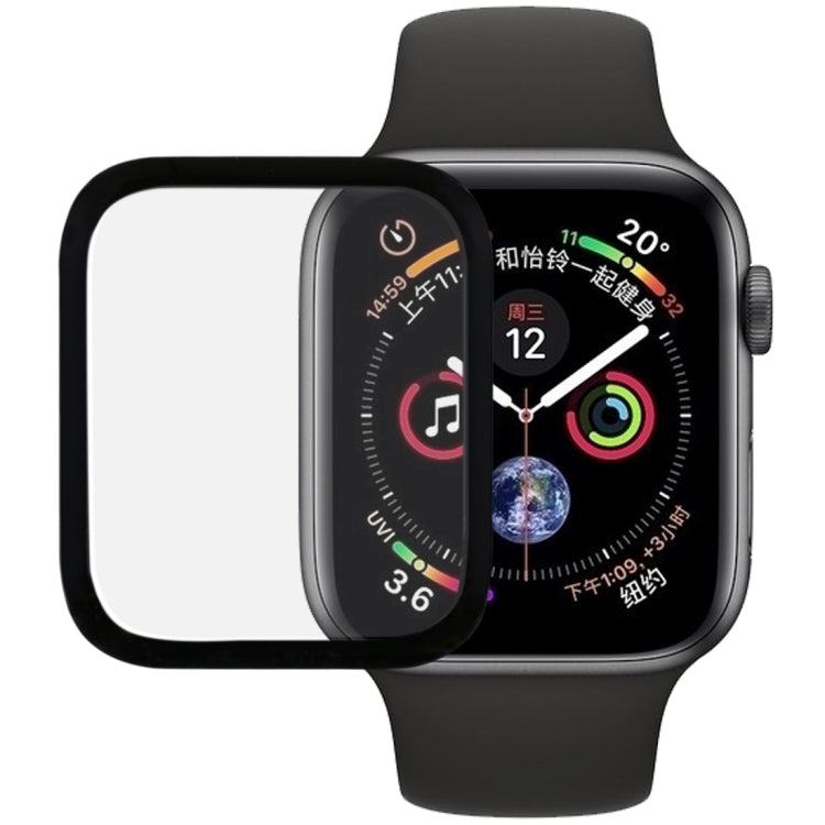 適用於蘋果Apple Watch Series 5 / 4 40mm 9H 邊膠 3D全屏覆蓋鋼化玻璃保護膜