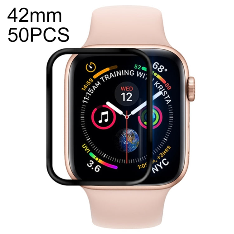 50 PCS 適用於Apple Watch 42mm 全屏覆蓋PET軟貼膜