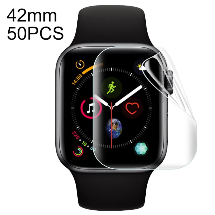 50 PCS For Apple Watch Series 3 / 2 / 1 42mm Soft Hydrogel Film Full Cover Front Protector, For Apple Watch Series 3 / 2 / 1 42mm(50 PCS)