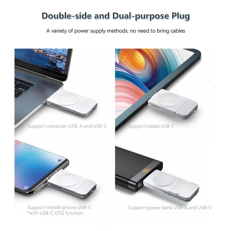U8 USB / Type-C便攜式無線智能手錶充電器適用於三星Galaxy Watch系列