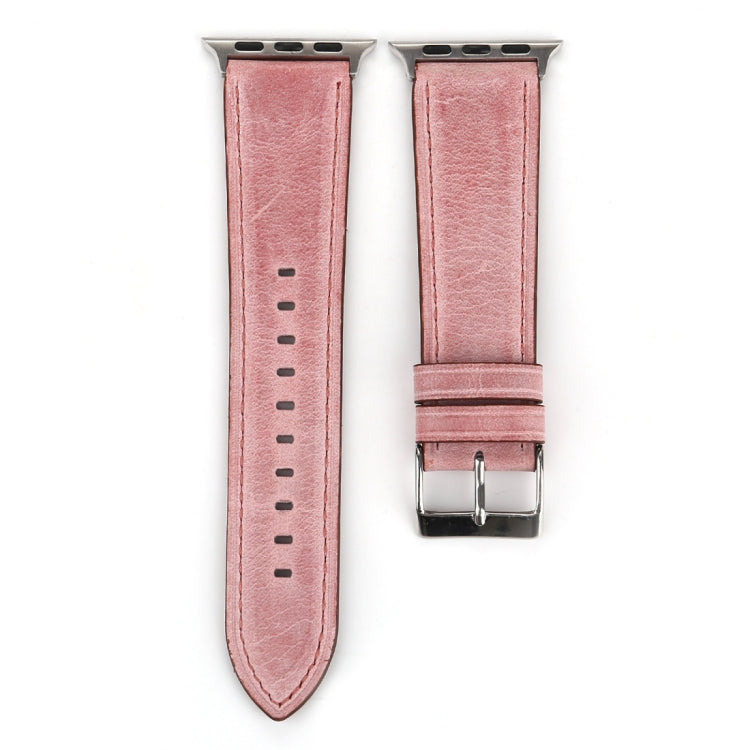 For Apple Watch Ultra 49mm&Watch Ultra 2 49mm / Series 10 46mm / 9&8&7 45mm / SE 3&SE 2&6&SE&5&4 44mm / 3&2&1 42mm Fresh Style Genuine Leather Watch Band