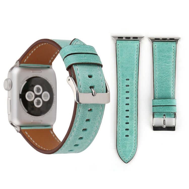 For Apple Watch Ultra 49mm&Watch Ultra 2 49mm / Series 10 46mm / 9&8&7 45mm / SE 3&SE 2&6&SE&5&4 44mm / 3&2&1 42mm Fresh Style Genuine Leather Watch Band