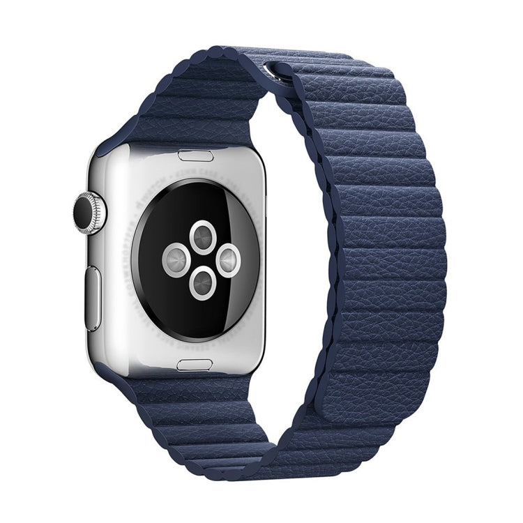 Apple Watch 42mm 迴環磁吸PU皮質錶帶
