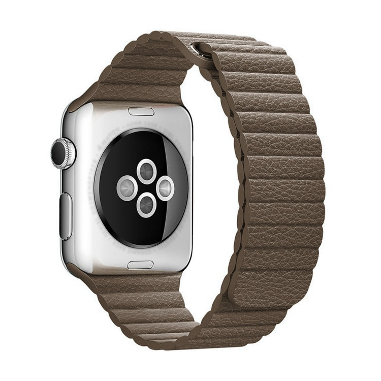 Apple Watch 42mm 迴環磁吸PU皮質錶帶