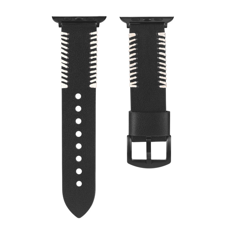 DUX DUCIS 適用於Apple Watch Series 8&7 45mm / SE 2&6&SE&5&4 44mm / 3&2&1 42mm 時尚款 編織牛皮通用錶帶