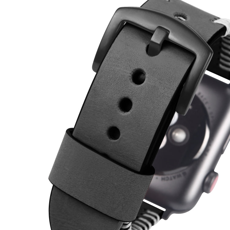 DUX DUCIS 適用於Apple Watch Series 8&7 45mm / SE 2&6&SE&5&4 44mm / 3&2&1 42mm 時尚款 編織牛皮通用錶帶