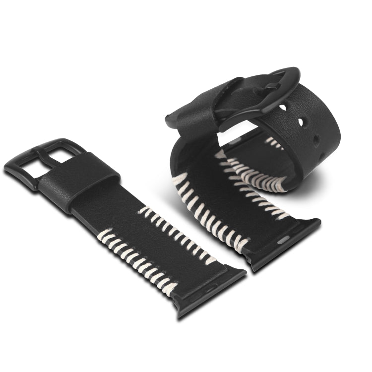 DUX DUCIS 適用於Apple Watch Series 8&7 45mm / SE 2&6&SE&5&4 44mm / 3&2&1 42mm 時尚款 編織牛皮通用錶帶