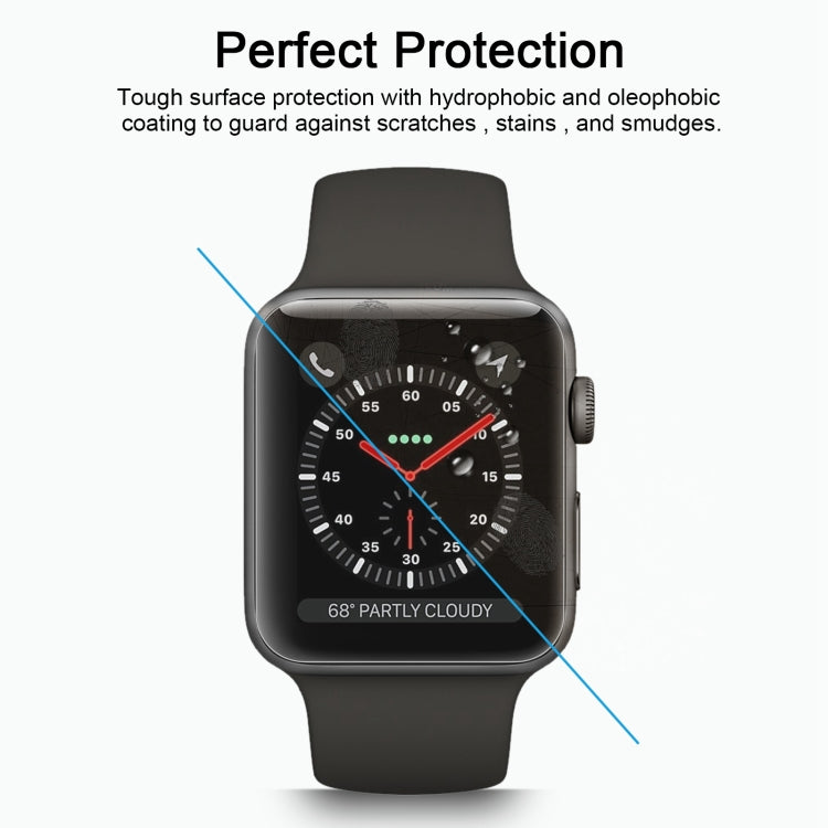 2片裝恩凱草帽王子Apple Watch 42mm 0.2mm 9H硬度 2.15D 弧邊 防爆鋼化膜