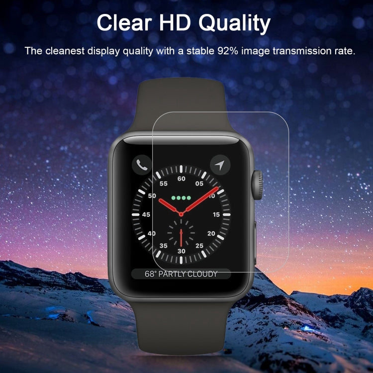 2片裝恩凱草帽王子Apple Watch 42mm 0.2mm 9H硬度 2.15D 弧邊 防爆鋼化膜