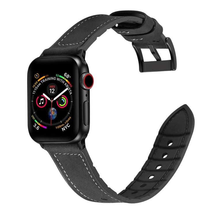 Apple Watch 5 & 4 44mm / 3 & 2 & 1 42mm 純色TPU貼皮+不銹鋼錶帶
