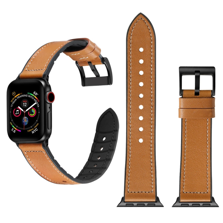 Apple Watch 5 & 4 44mm / 3 & 2 & 1 42mm 純色TPU貼皮+不銹鋼錶帶