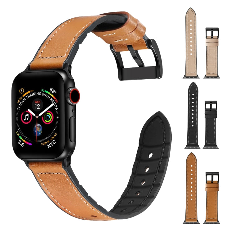 Apple Watch 5 & 4 44mm / 3 & 2 & 1 42mm 純色TPU貼皮+不銹鋼錶帶