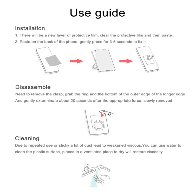 指環扣多功能手機支架 , Pink, White, Tyrant gold
