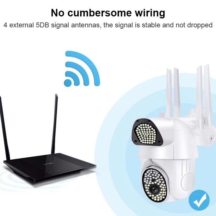 QX37 1080P WiFi無線高清監控攝像頭室外球機 支持夜視&雙向語音&移動偵測