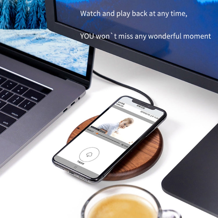 CAMSOY S8 高清 1280 x 720P 140度廣角 無線WiFi智能監控攝像機，支持光敏自動夜視&移動偵測&循環錄像