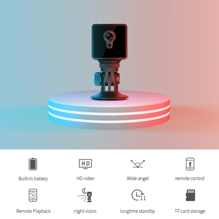 CAMSOY S8 高清 1280 x 720P 140度廣角 無線WiFi智能監控攝像機，支持光敏自動夜視&移動偵測&循環錄像