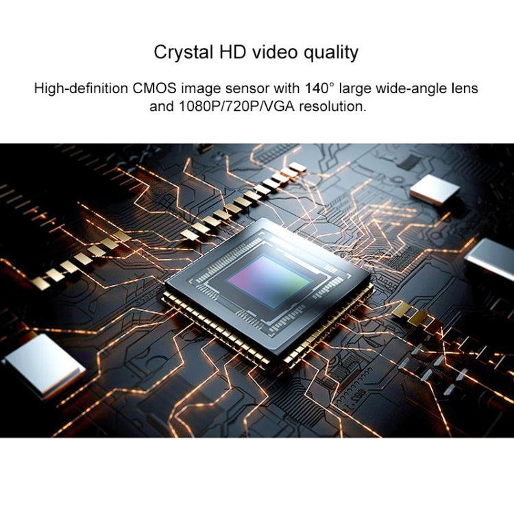 CAMSOY S8 高清 1280 x 720P 140度廣角 無線WiFi智能監控攝像機，支持光敏自動夜視&移動偵測&循環錄像