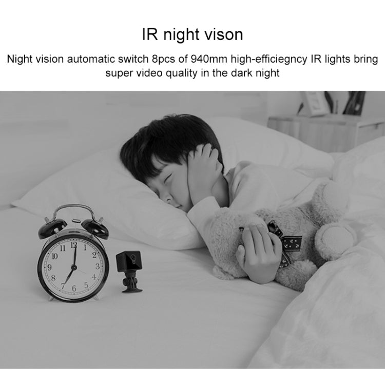 CAMSOY S8 高清 1280 x 720P 140度廣角 無線WiFi智能監控攝像機，支持光敏自動夜視&移動偵測&循環錄像