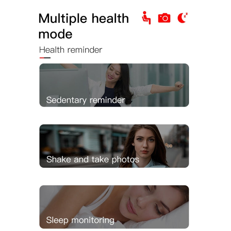 KY108 1.3英寸240x240分辨率 智能手環 IP67 防水 支持來電提醒/心率測量/睡眠監測/血壓監測/血氧監測