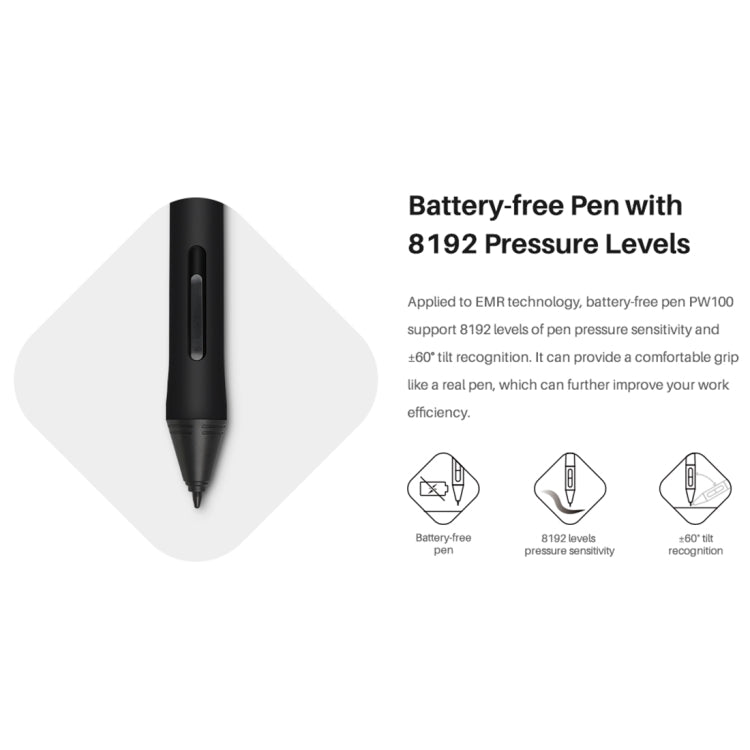 HUION H1161 5080LPI 觸控條藝術繪圖板 帶免電池筆&筆座