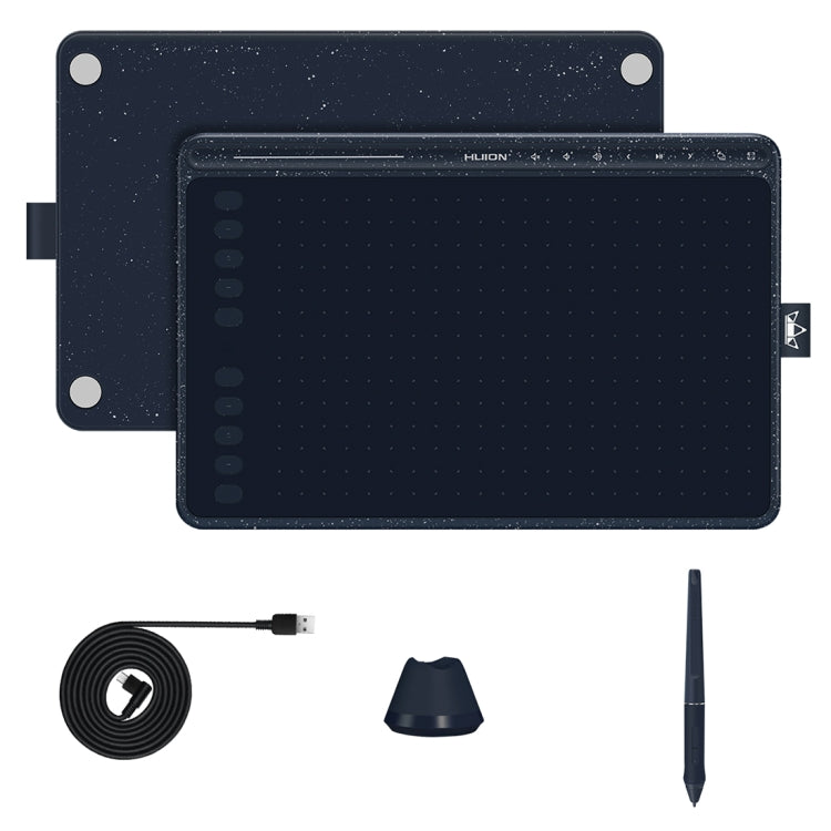 HUION HS611 5080LPI 觸控條藝術繪圖板 帶免電池筆&筆座
