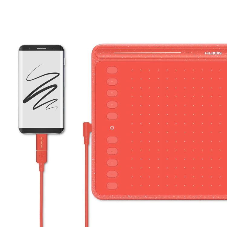 HUION HS611 5080LPI 觸控條藝術繪圖板 帶免電池筆&筆座