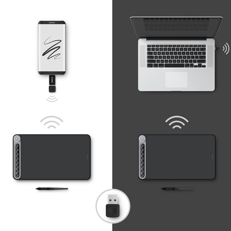 HUION Q620M 5080LPI 無線藝術繪圖板 帶免電池筆&筆座