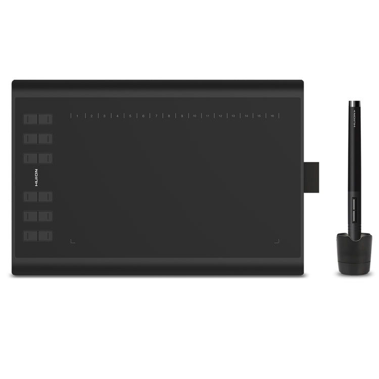 HUION Inspiroy H1060P 5080LPI 12按鍵 藝術繪圖板 帶免電池筆&筆座