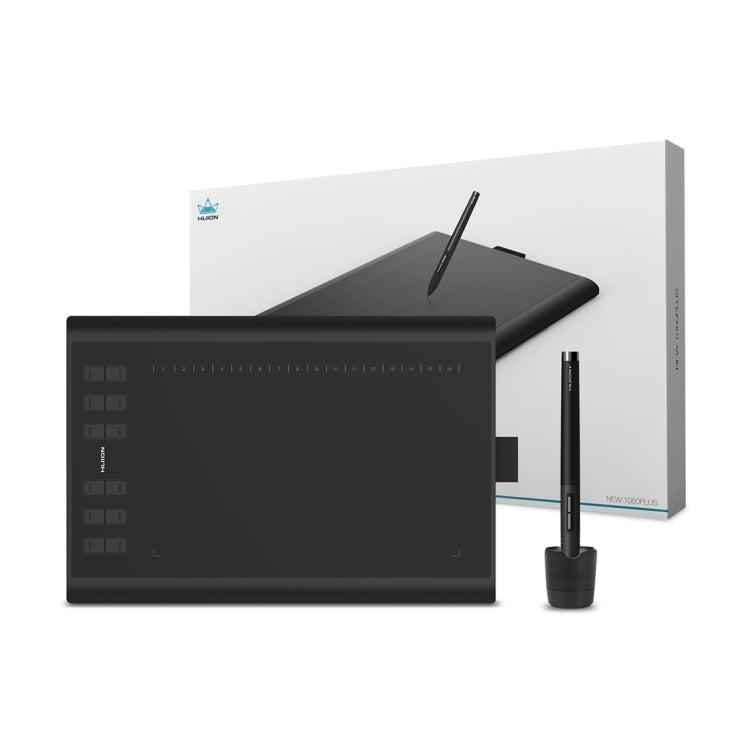 HUION Inspiroy H1060P 5080LPI 12按鍵 藝術繪圖板 帶免電池筆&筆座