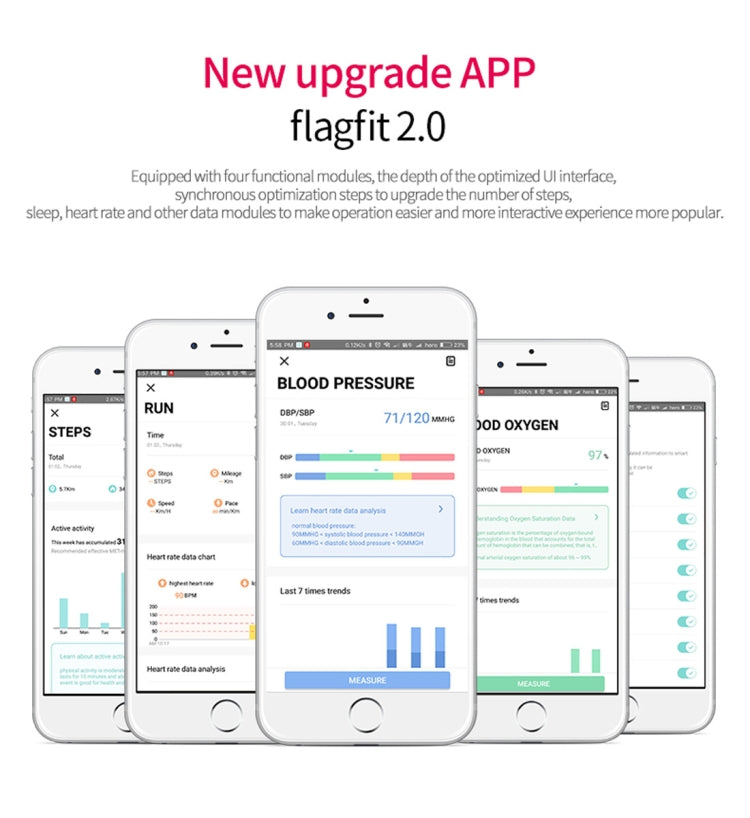 池古C1Plus 0.96英寸IPS智能手環 支持運動模式/睡眠監測/血壓/心率測量
