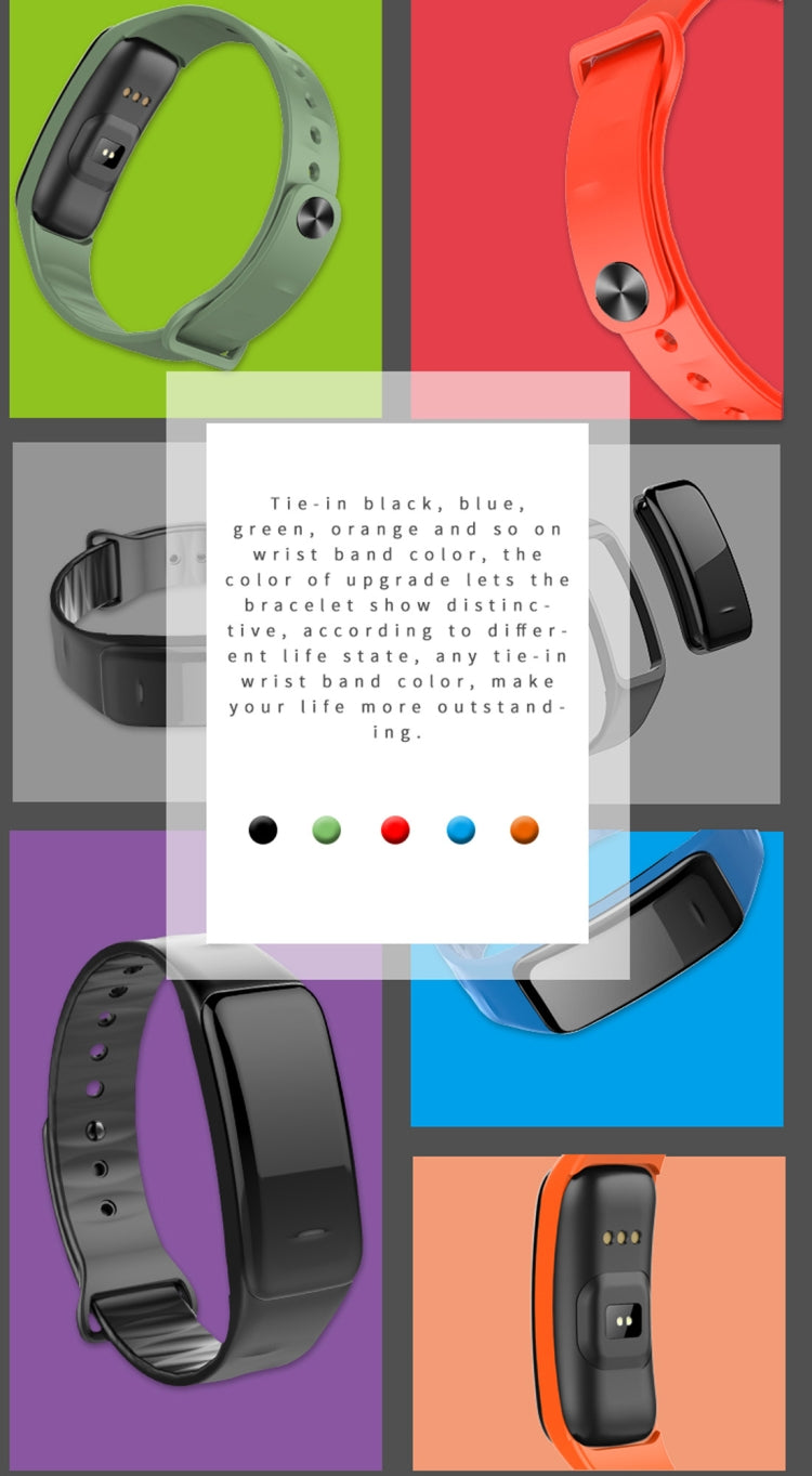 池古C1Plus 0.96英寸IPS智能手環 支持運動模式/睡眠監測/血壓/心率測量