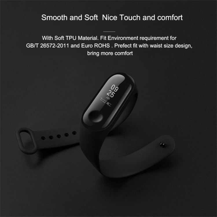 適用於小米 Mi Band 4 純色TPU手錶帶腕帶