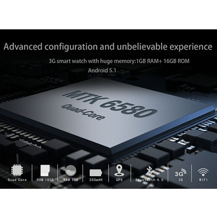 Z10 400*400 屏幕分辨率 AMOLED 1.39英寸显示屏智能手錶，IP54級防水，支持計步器/心率監測/GPS導航/信息提醒/電話提醒/遠程拍照/卡路里燃燒，支持安卓5.1版本