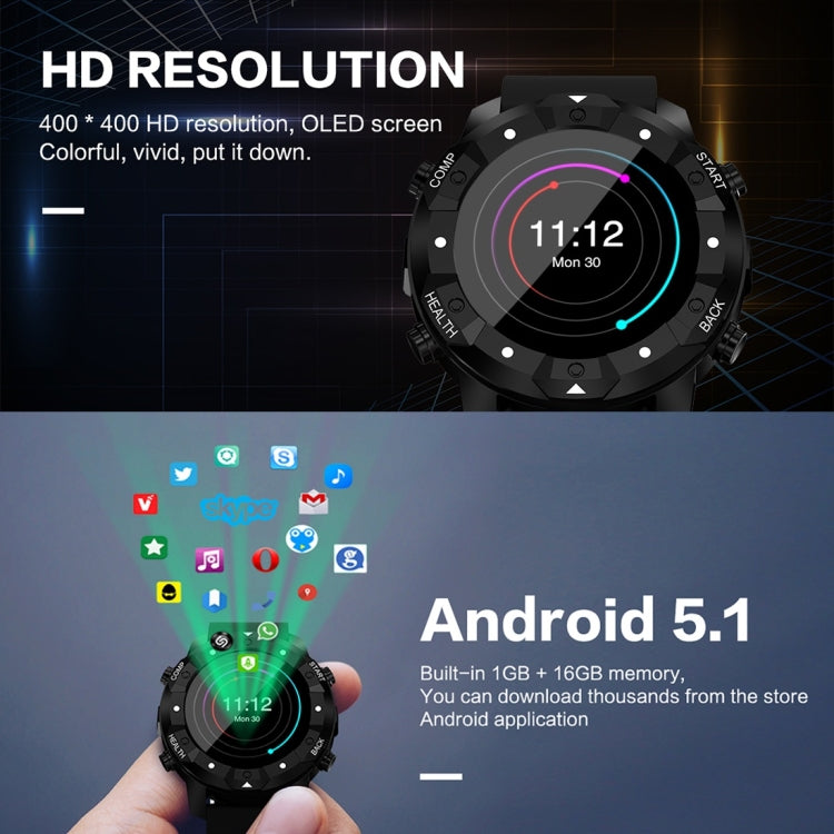 S3 智能藍牙手錶，IP67防水，支持指南針/心率監測/SIM卡/GPS導航，兼容蘋果安卓手機