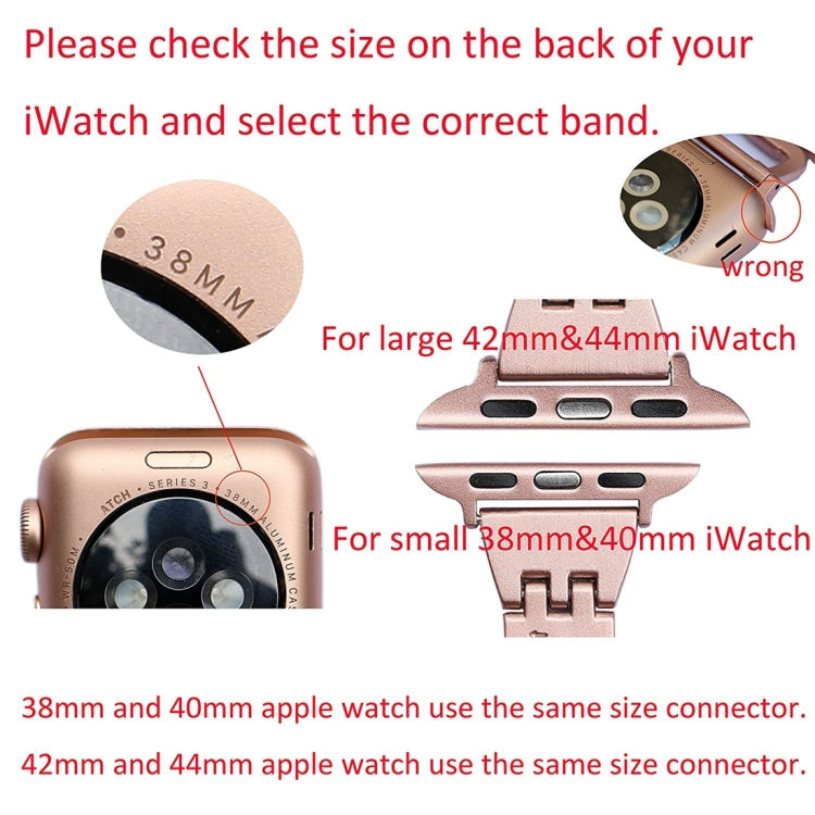 Apple Watch 5 & 4 44mm / 3 & 2 & 1 42mm用 彩色鑲鑽金屬錶帶不銹鋼錶帶